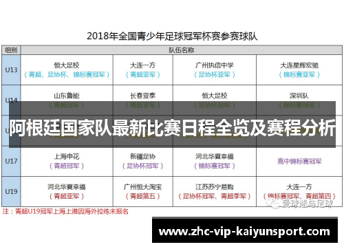 阿根廷国家队最新比赛日程全览及赛程分析